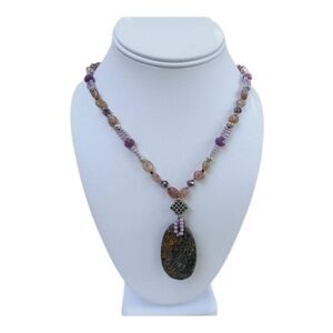 Leopard Jasper Necklace: Amazonite & African Turquoise